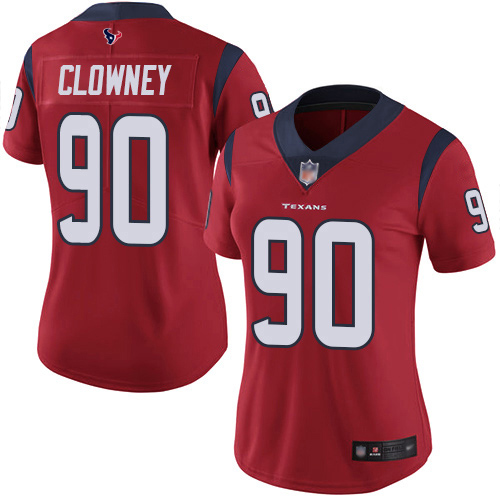 Authentic NFL Houston Texans #90 Jadeveon Clowney Red Limited Jersey