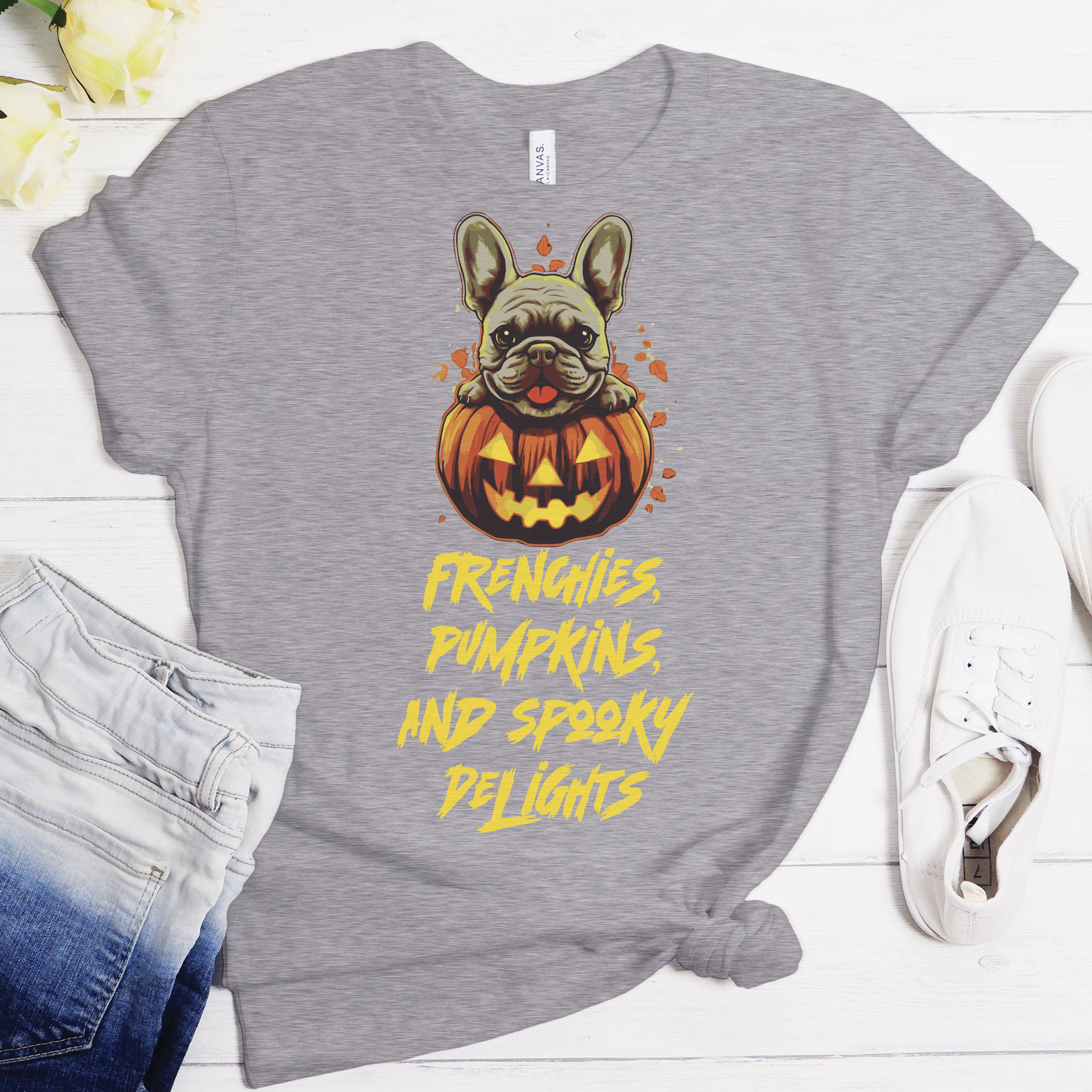 High-Quality Premium Scary Frenchie - Unisex T-shirt for Casual Outings