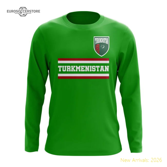 First-class Turkmenistan Core Football Country Long Sleeve T-shirt