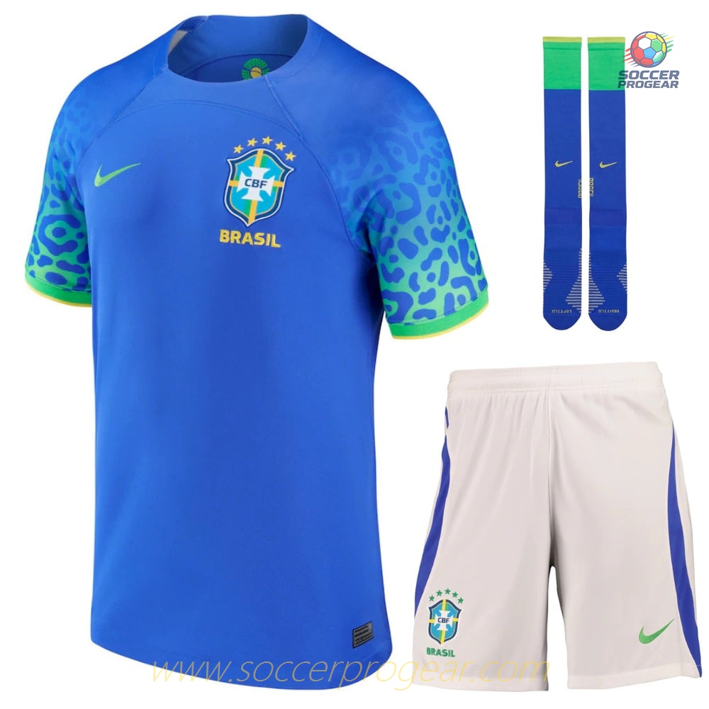 BRAZIL AWAY KIDS JERSEY 2022 2023