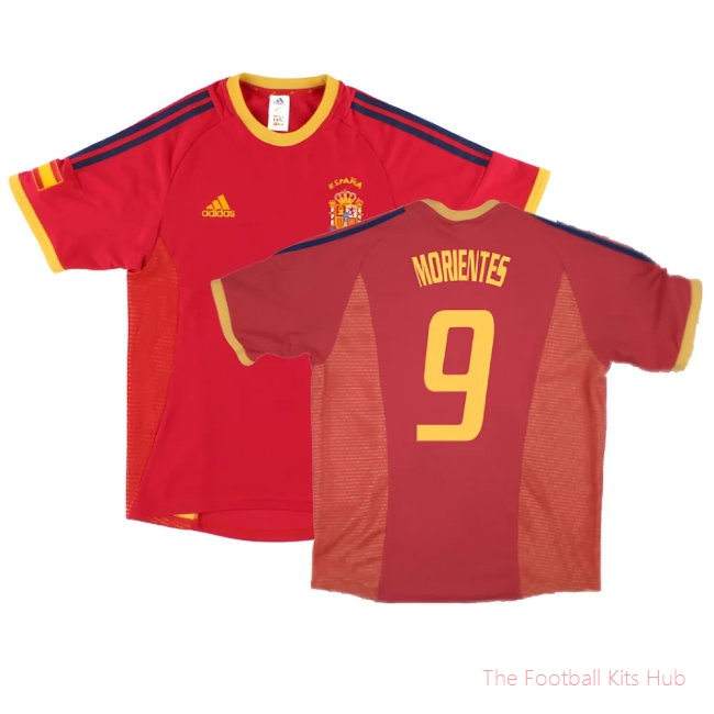 Spain 2002-04 Home Shirt ((Good) XL) (Morientes 9)