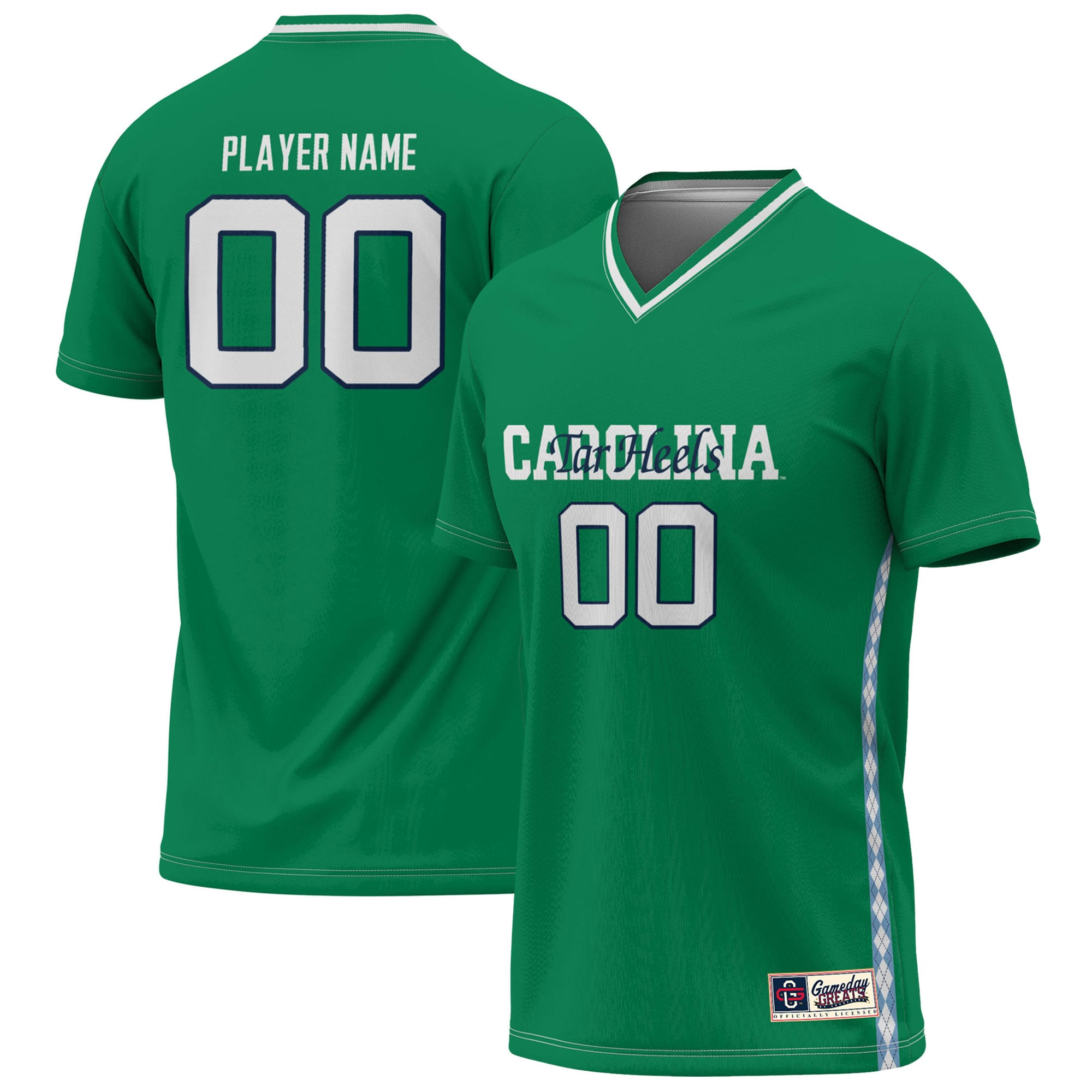 [NJP] North Carolina Tar Heels GameDay Greats Unisex NIL Pick-A-Player Women's Soccer Lightweight Fashion Goalie Jersey - Green