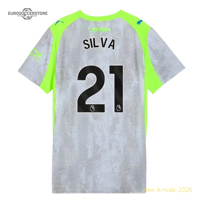 Premium 2025-2026 Man City Third Shirt (womens) (silva 21) - Premium