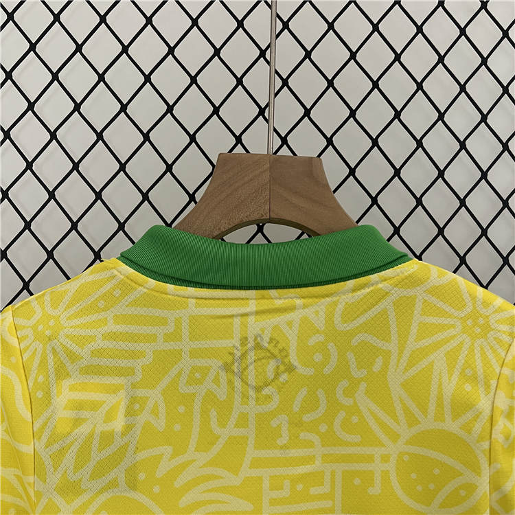 Quick Dry Kids Brazil Copa America 2024 Home Kit ShirtShorts