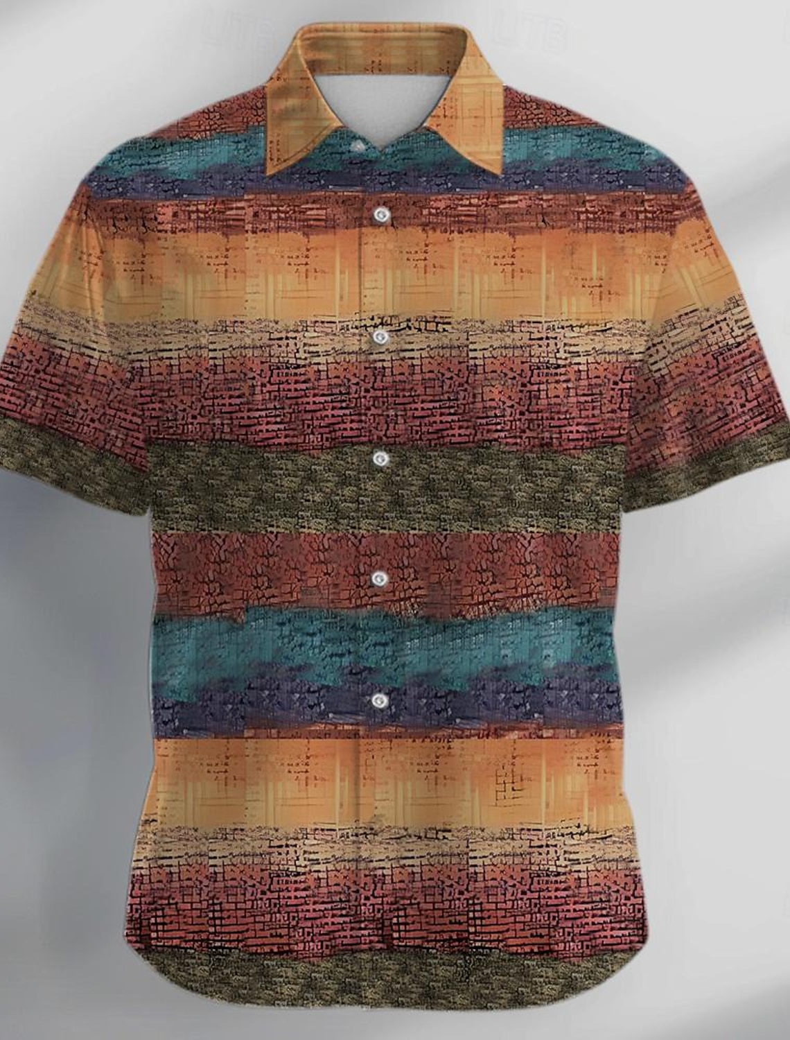 Men's Plaid / Check Patchwork Geometric Pattern Shirt Button Up Shirt Long Sleeve Fashion Streetwear Designer Casual Going out Summer Spring Fall Stand Collar Print Blue Khaki Khaki+Khaki Black White