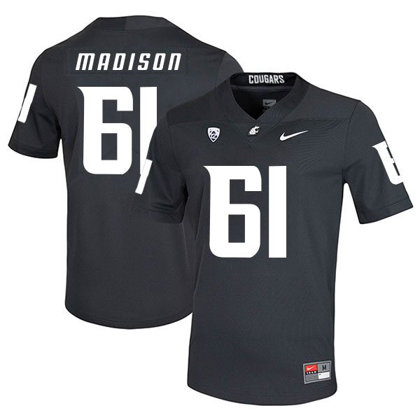 Men's None Black 2024 replica Cole Madison #61 away jersey Jersey