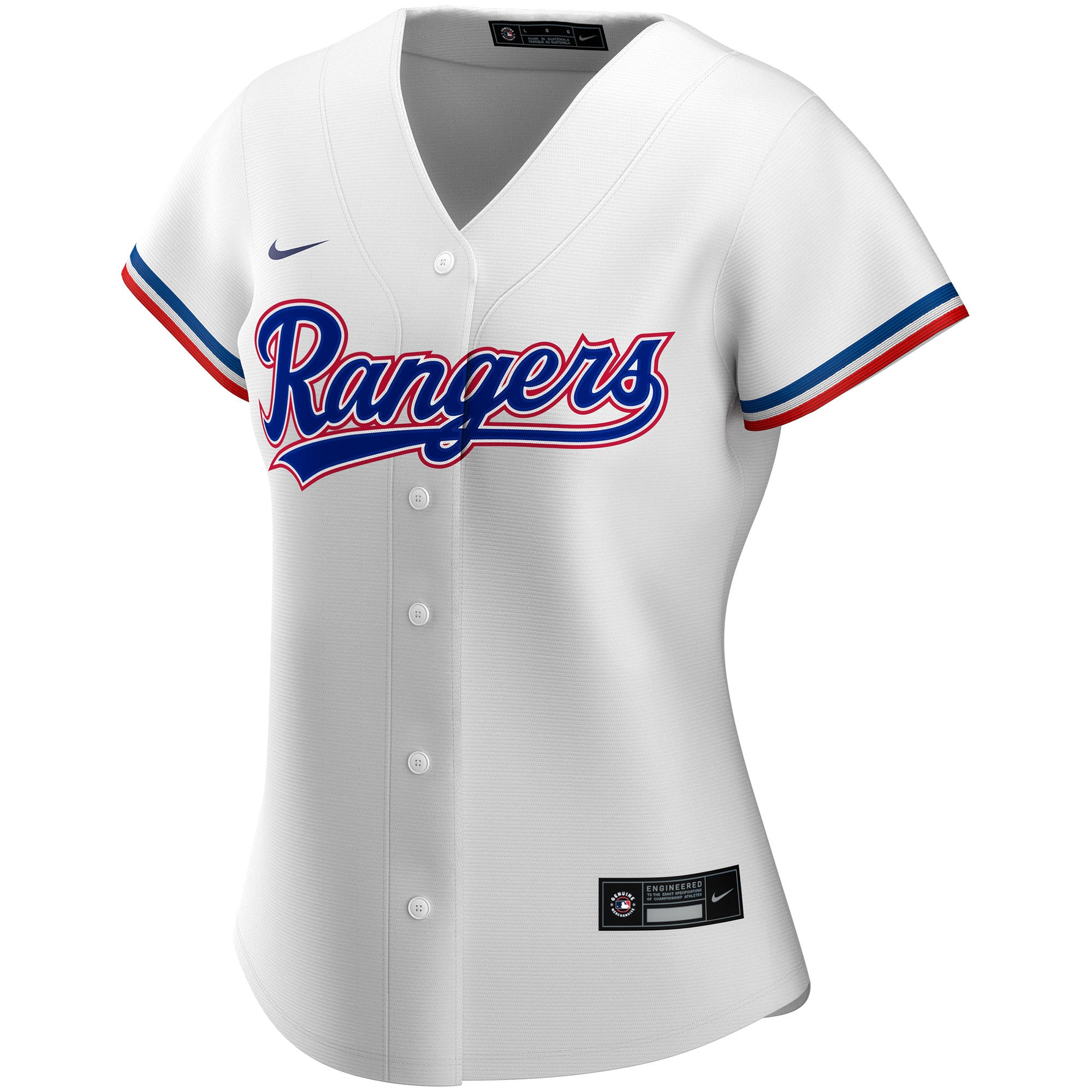 [LK] Texas Rangers Women's Home Replica Custom Jersey - White