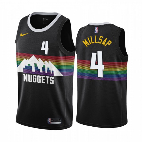 Black Nike Denver Nuggets #4 Bucks Jersey - Fabric NBA Fan Apparel