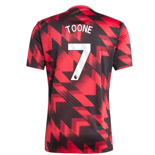 2025-2026 Man Utd Pre-Match Jersey (Red) (Toone 7)