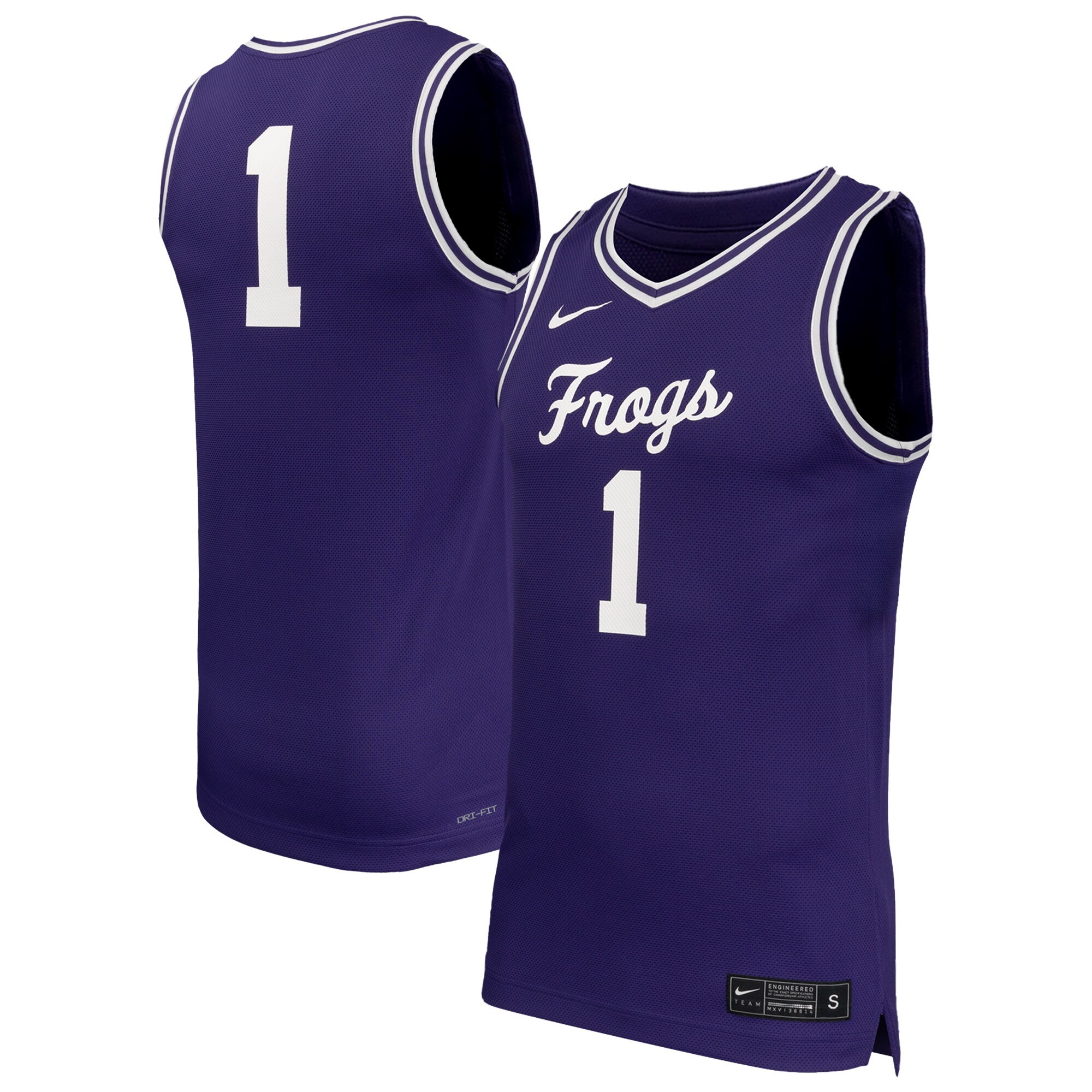 [DDG] TCU Horned Frogs Replica Basketball Jersey - Purple