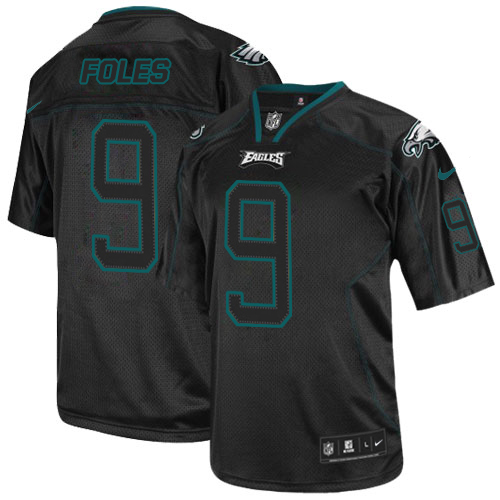NFL PHI Eagles #9 Nick Foles Black Lights Out Jersey - High Quality