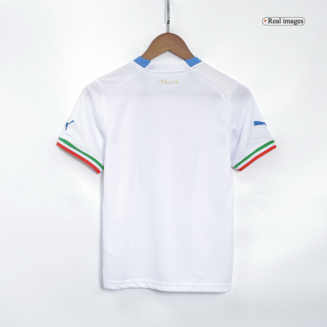 Kid's Italy Away  Soccer Jersey Kit(Jersey+Shorts) 2022 Authentic Kit