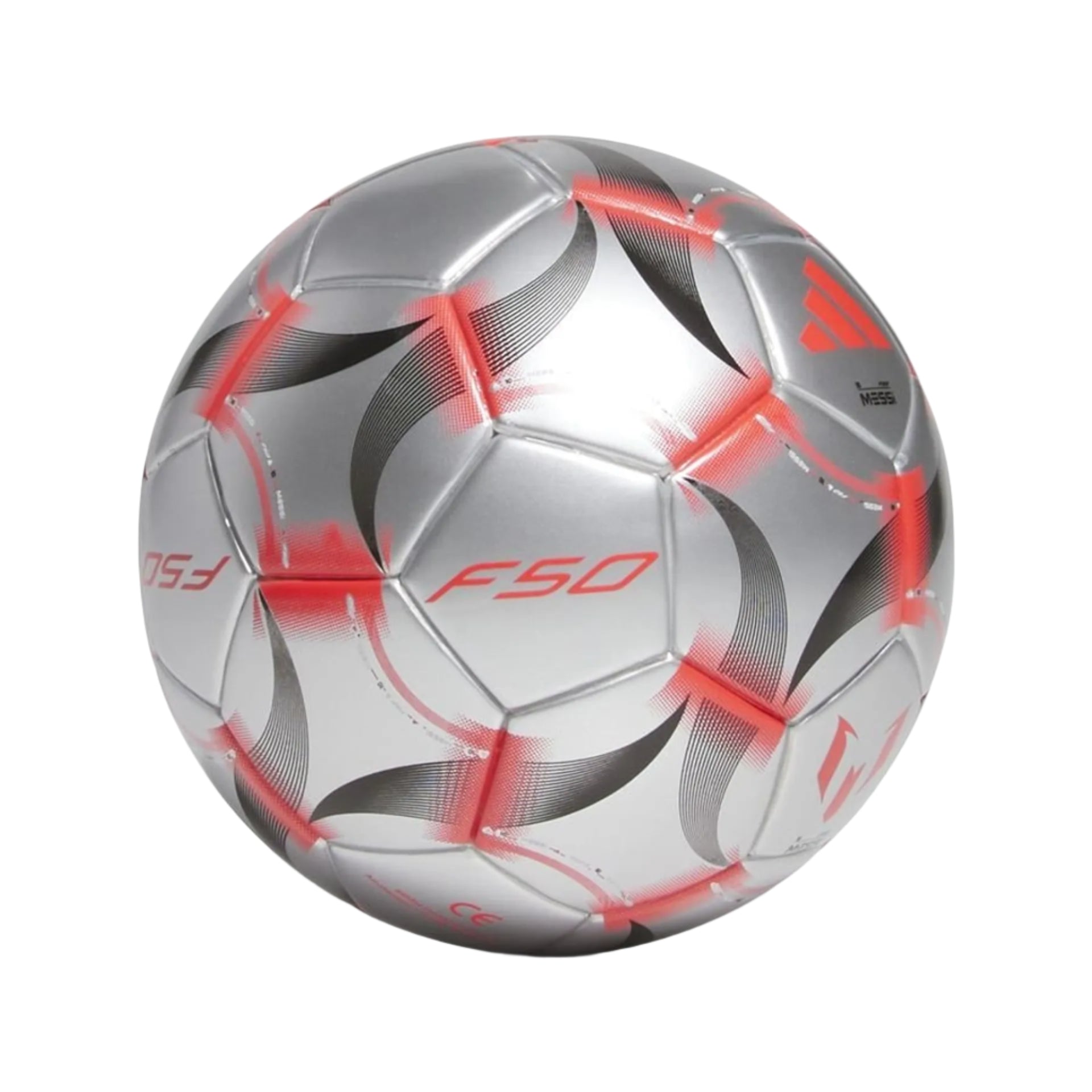 Messi Mini Ball Iron Metallic White Black