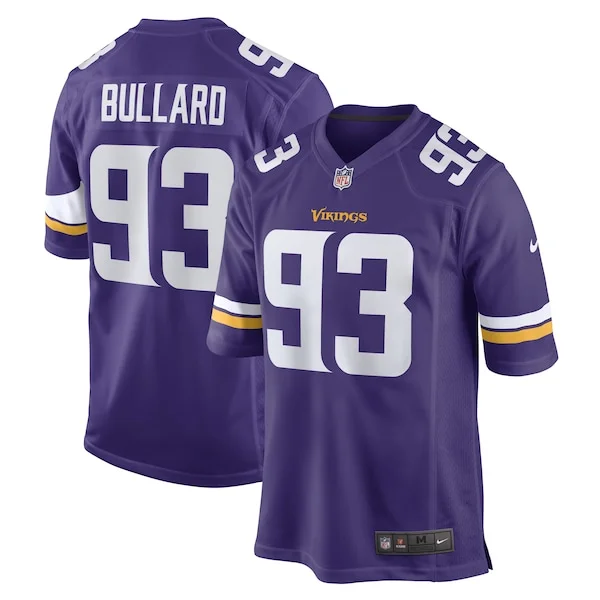 None Jonathan Bullard Game Jersey - Purple | NFL Player Jersey