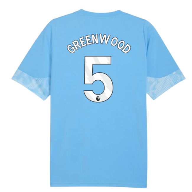 Man City 2025-2026 Jersey (Light Blue) (Greenwood 5) (Light Blue)