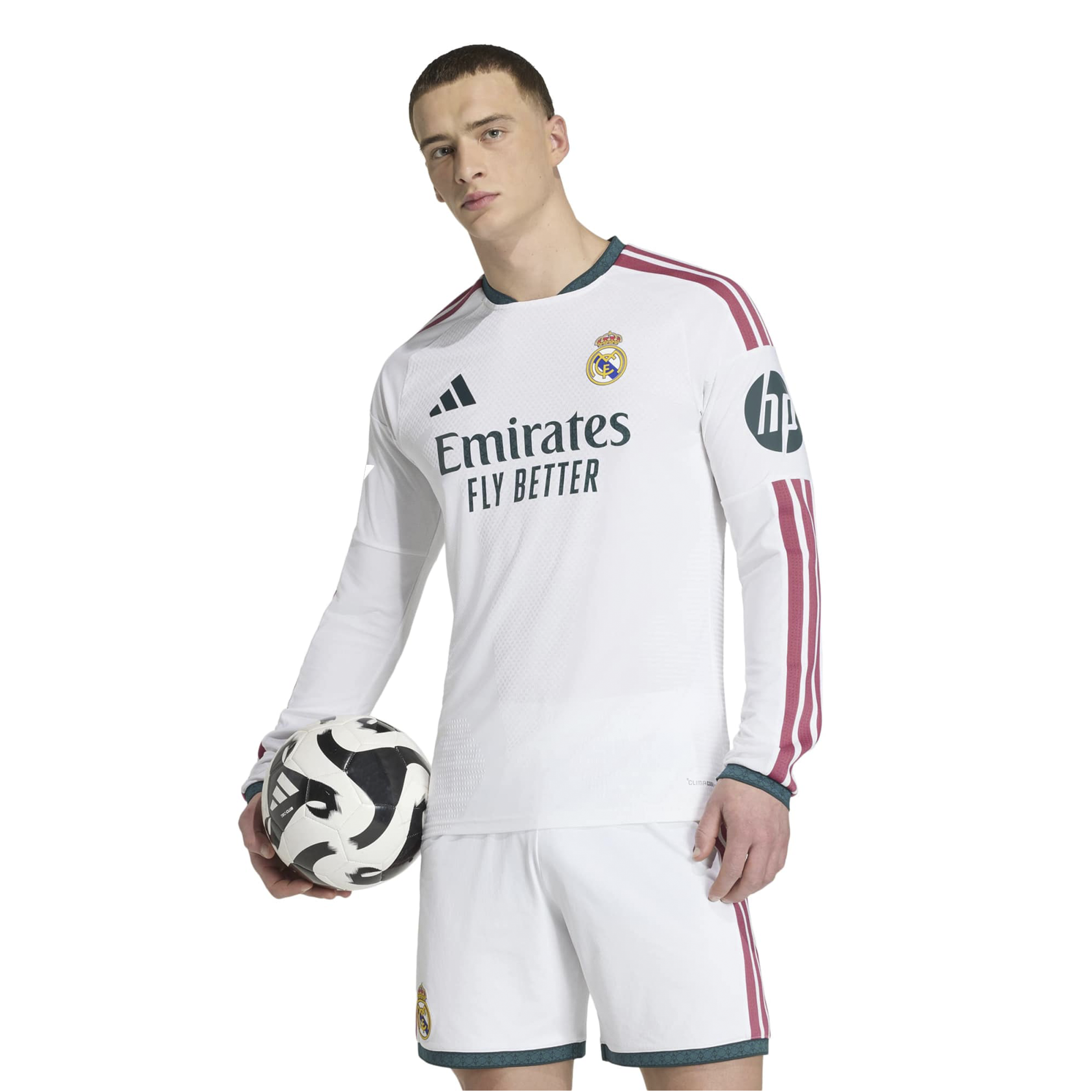 [JED] Real Madrid 2026/27 Home On-Field Authentic Patch Long Sleeve Jersey - White