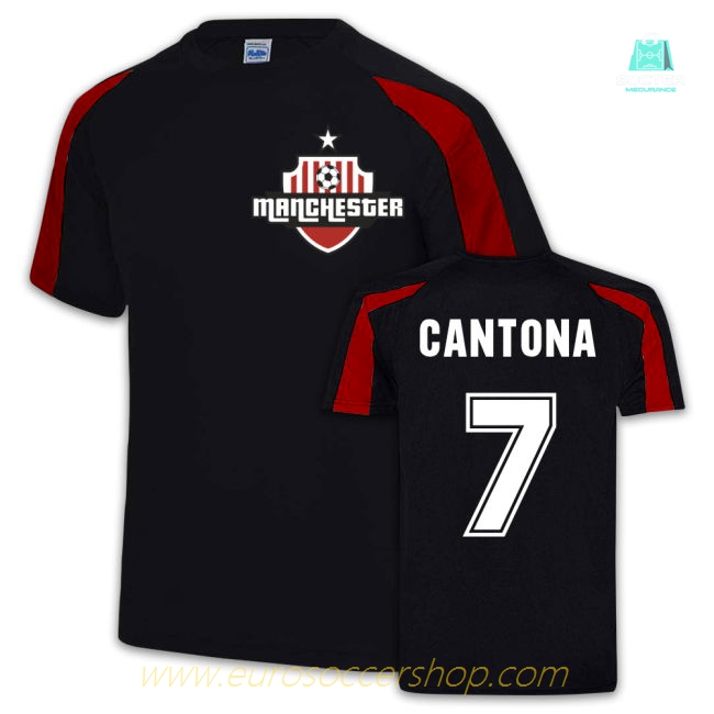 Eric Cantona Manchester United Sport Training Jersey (Black)