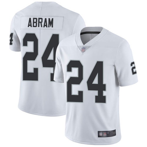 NFL O R Raiders #24 Johnathan Abram White Limited Jersey - Authenti...