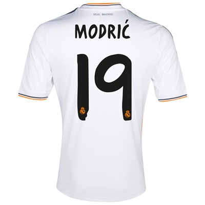 Lightweight 13-14 Real Madrid 19 Modric Home Jersey Shirt