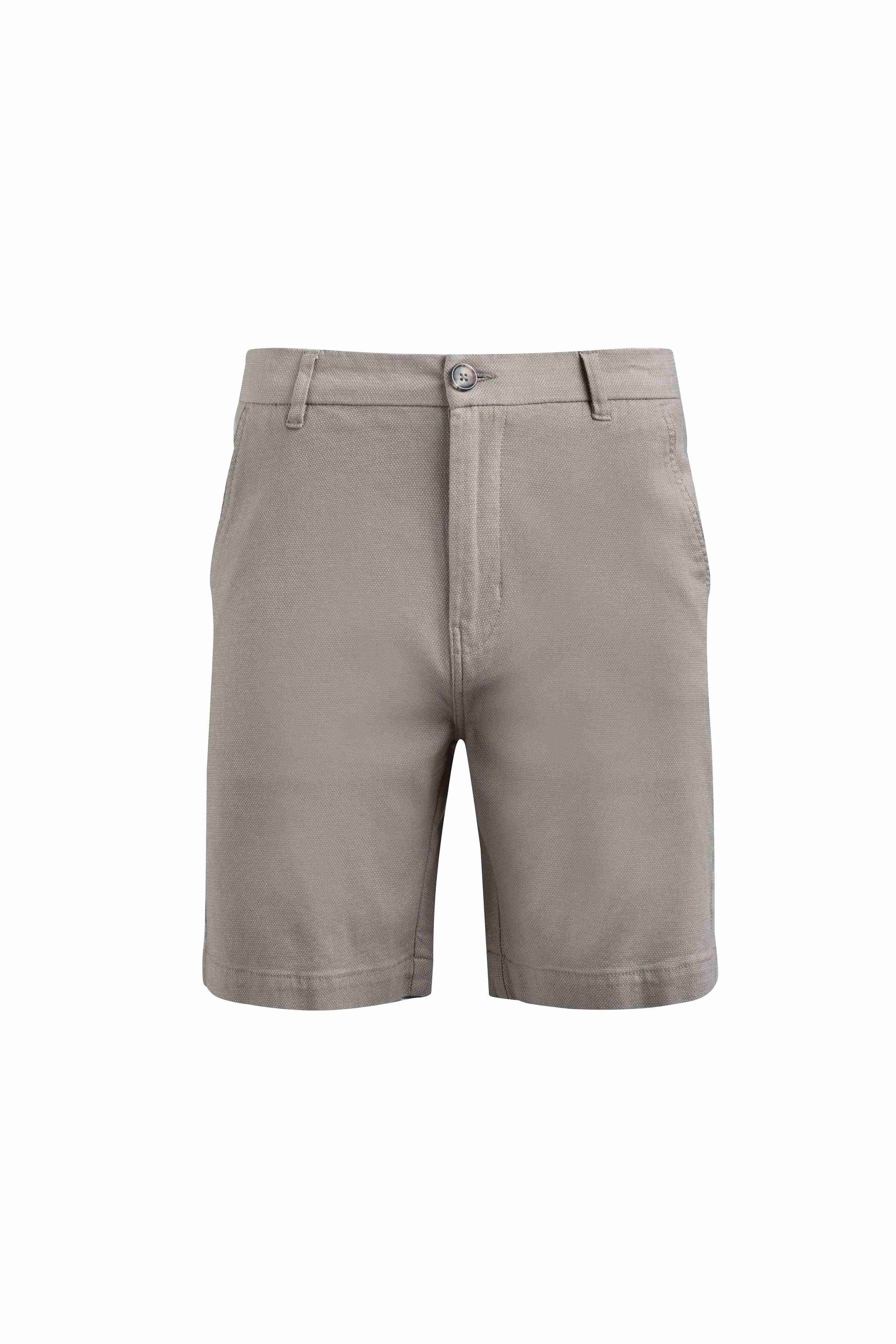 Charleston Textured Chino Shorts Stone