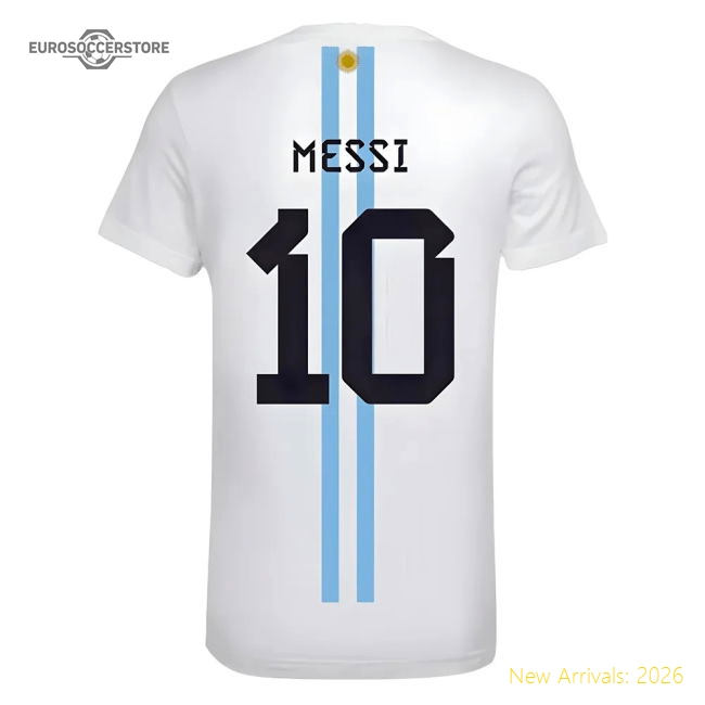 Luxury Messi Football Number 10 Graphic T-shirt (white)