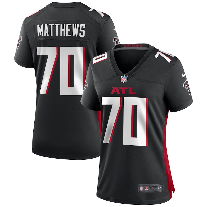 None Jake Matthews Team Captain ATL Falcons Officially Licensed Jersey