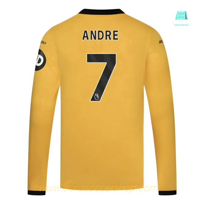 2025-2026 Wolves Long Sleeve Home Shirt (Andre 7)