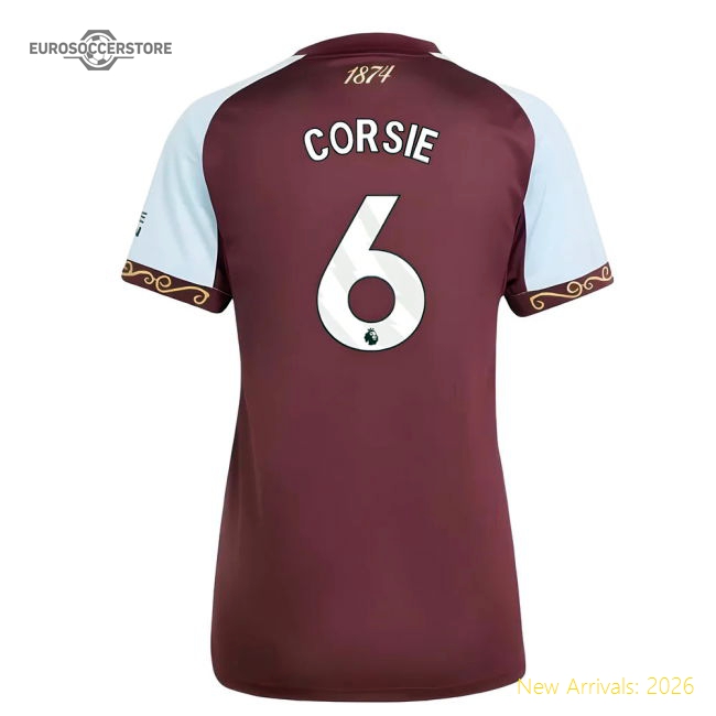 Official Home Aston Villa Corsie Jersey 2025-2026 Flexible