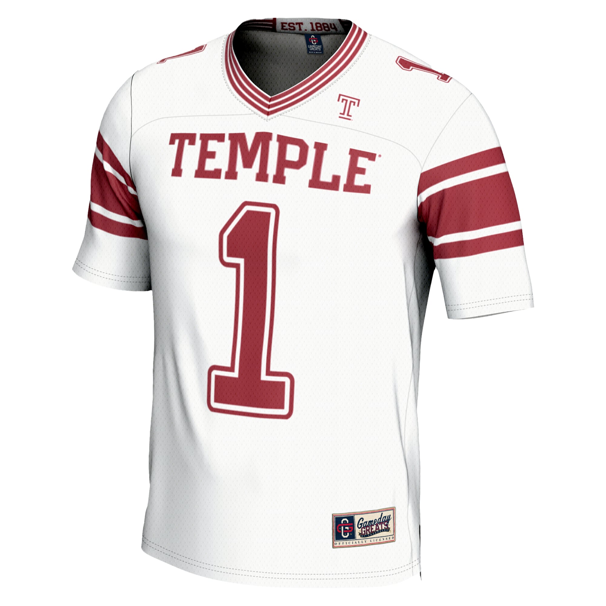 #1 Temple Owls GameDay Greats Youth Endzone Football Jersey - White