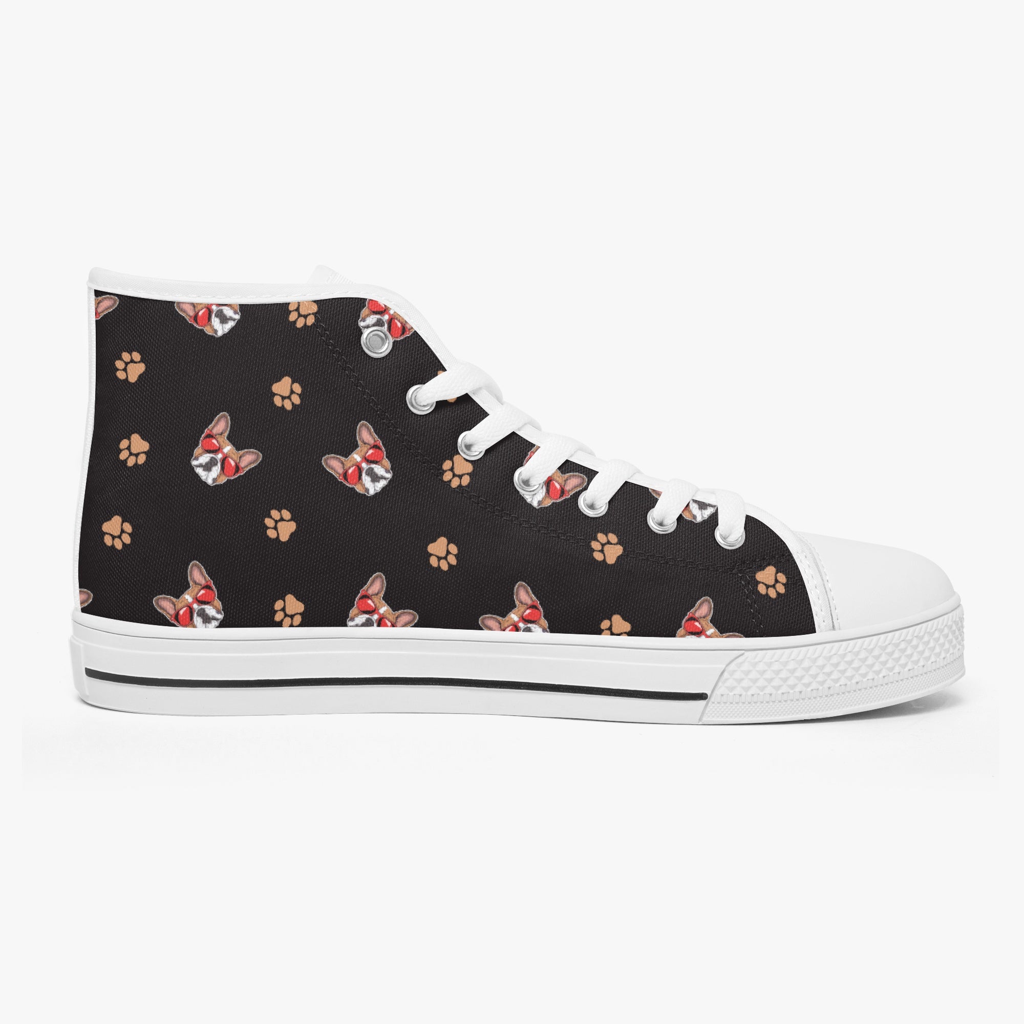 French Bulldog Lover Astro Classic High Top Canvas Shoes Casual Footwear