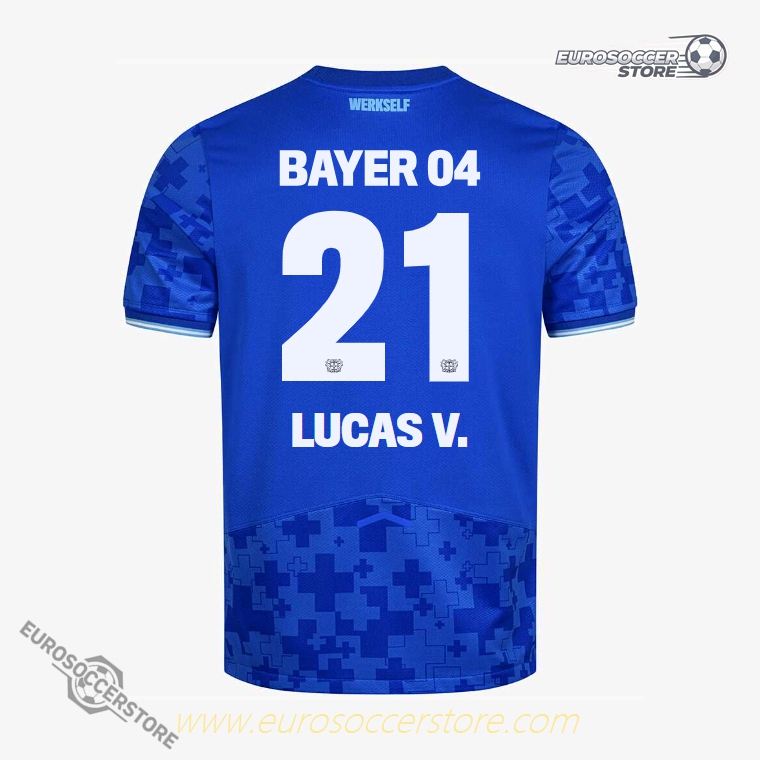 LUCAS VÁZQUEZ 21 Bayer 04 Leverkusen Third Jersey for the 25-26 season