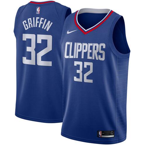 Clippers Blue Angeles Clippers #32 Nike Jersey - NBA Fan Apparel