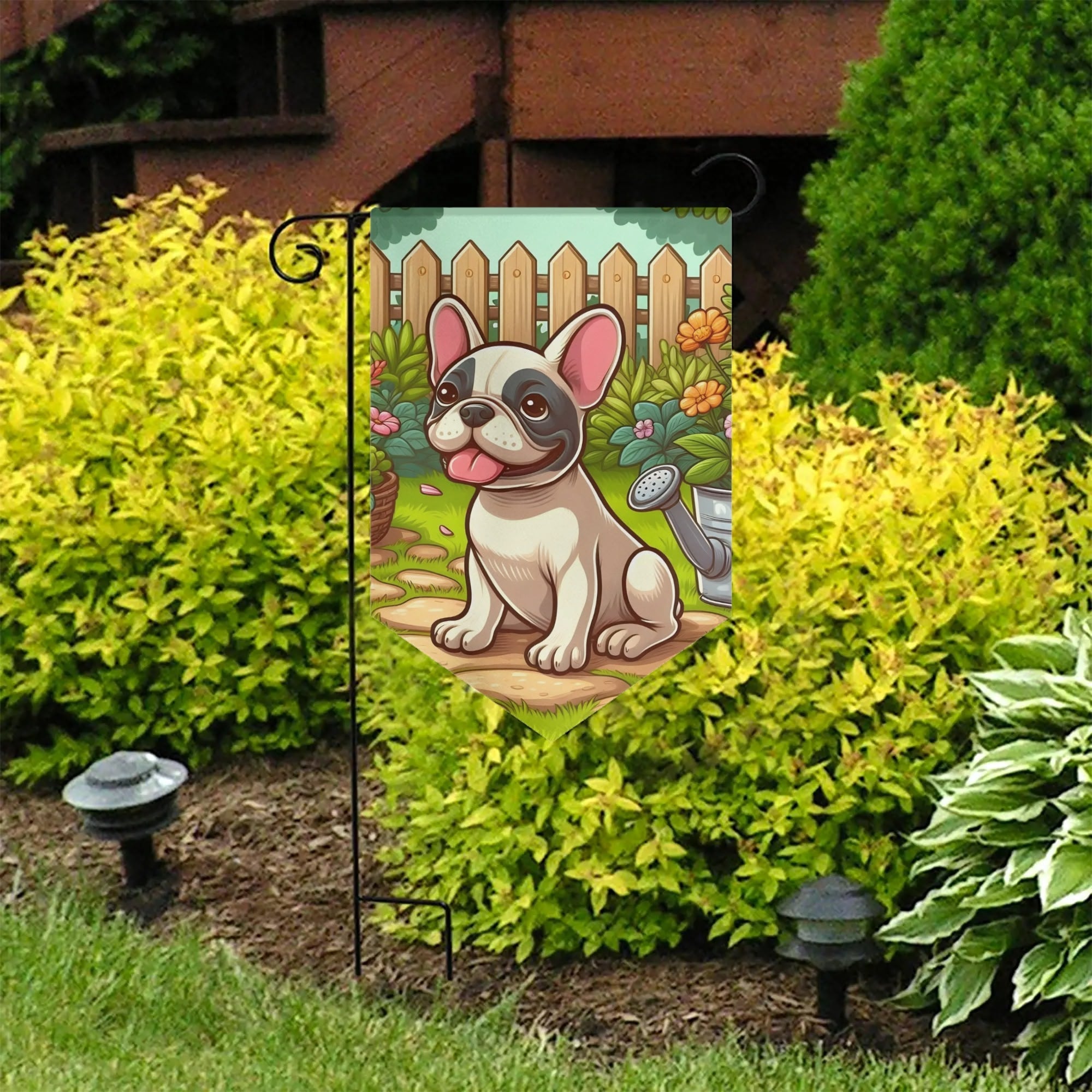 Frenchie-Fan Street-Ready Sophie - Garden Flag Banner for Daily Life