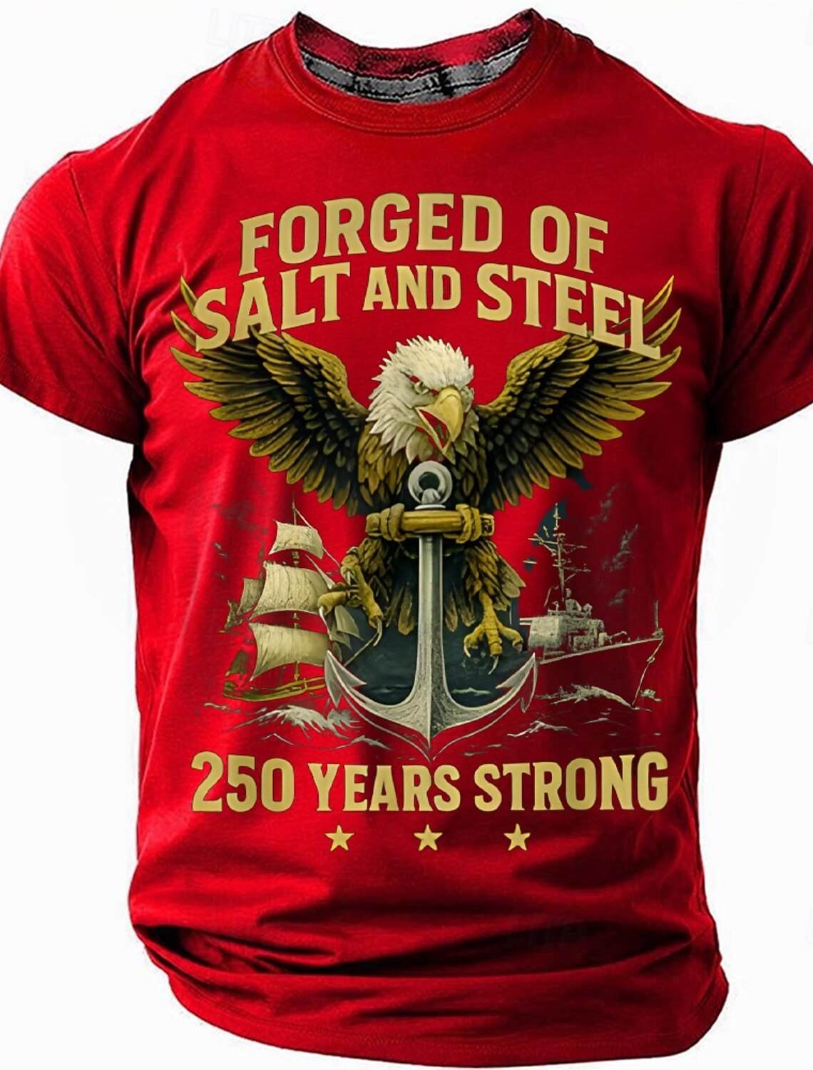 4th of July 2026 250th Memorial Day Men's 3D Print US Flag Crew Neck Short Sleeve T-Shirt Daily Street