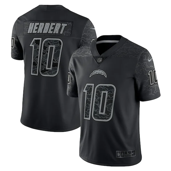 None Justin Herbert Limited Jersey - Black | NFL Player Jersey