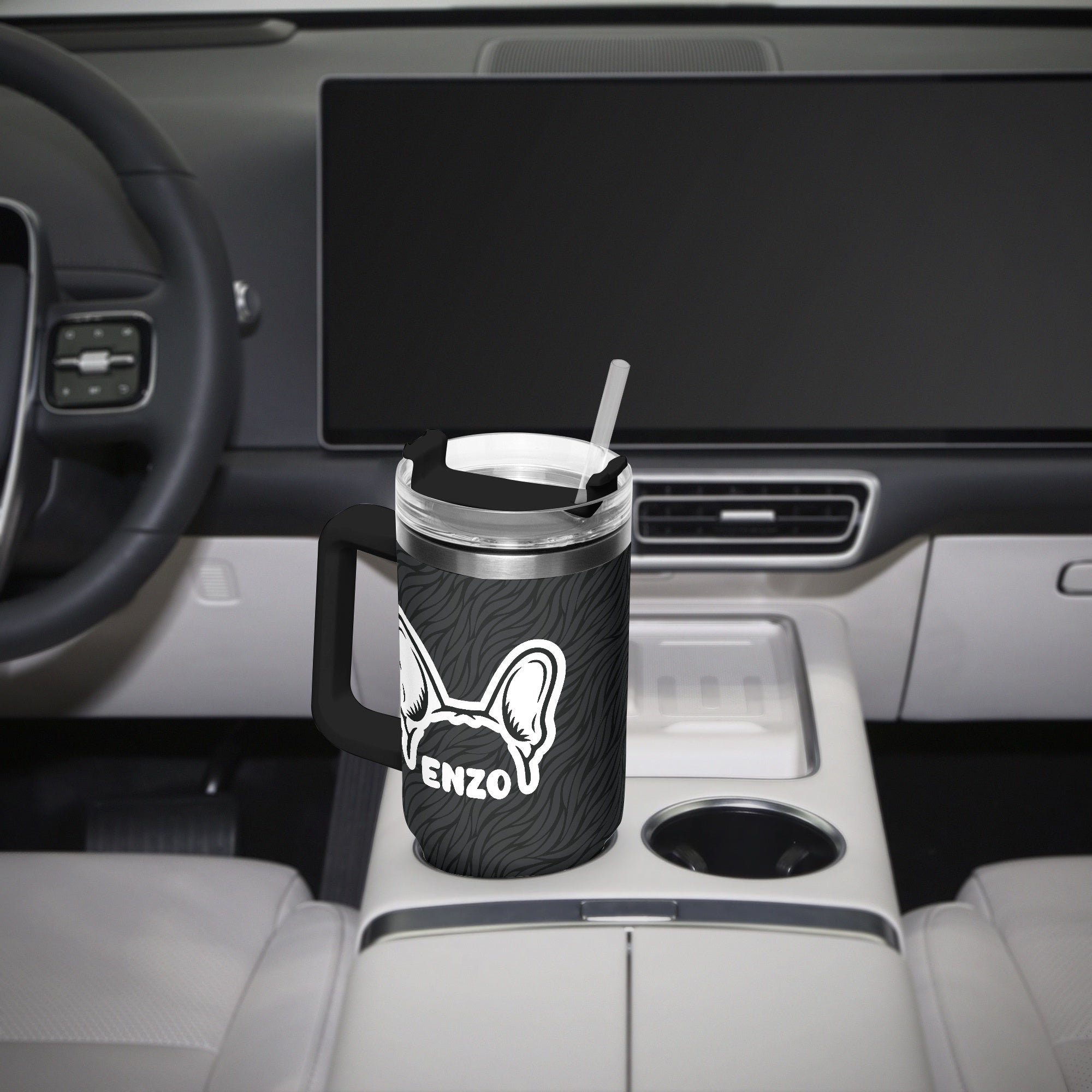Gigi - Breed-specific Personalized Car Tumbler Cup For Frenchie Pups