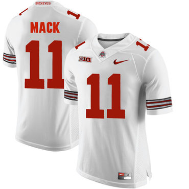 Men's OSU Buckeyes White 2024 comfortable Austin Mack #11 match worn