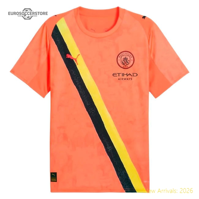 Official 2025-2026 Kidsuper X Manchester City Cwc Shirt (neon Sun