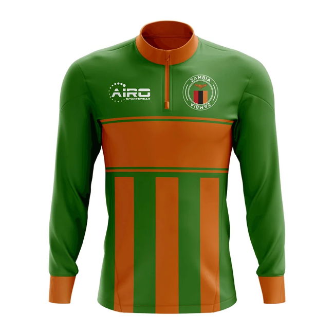 Collector'S-Item Top-Tier Zambia Concept Football Half Zip Midlayer