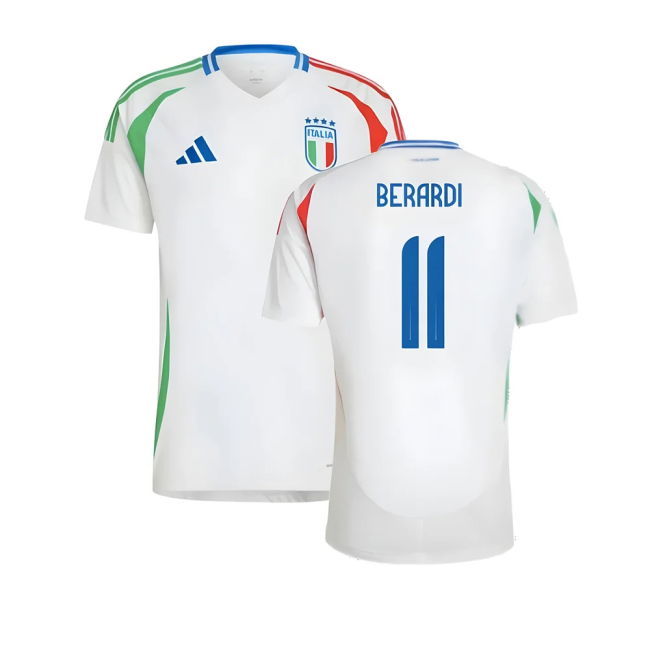 2024-2025 Italy Away Shirt (Berardi 11) Authentic Worldcup