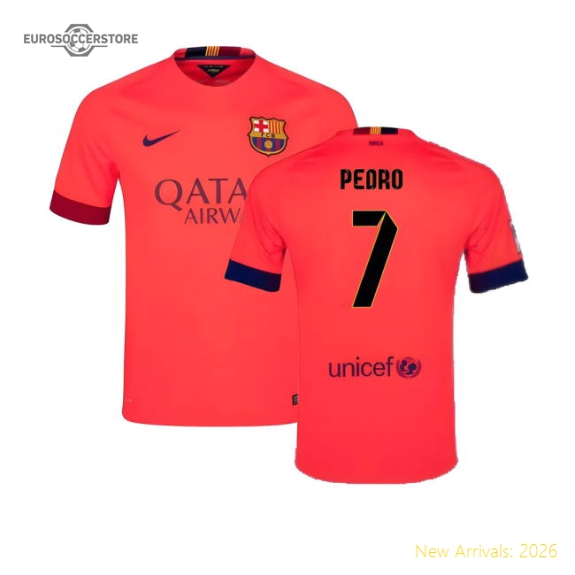 Outstanding Cules 2014-15 Road Jersey ((excellent) L) (pedro 7)