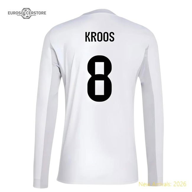 Exceptional 2025-2026 Real Madrid Long Sleeve First Jersey (kroos 8)