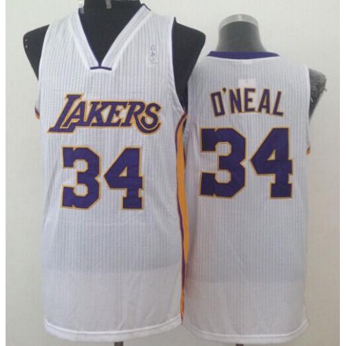 Lakers White Angeles Lakers #34 Jersey - Economical NBA Fan Apparel