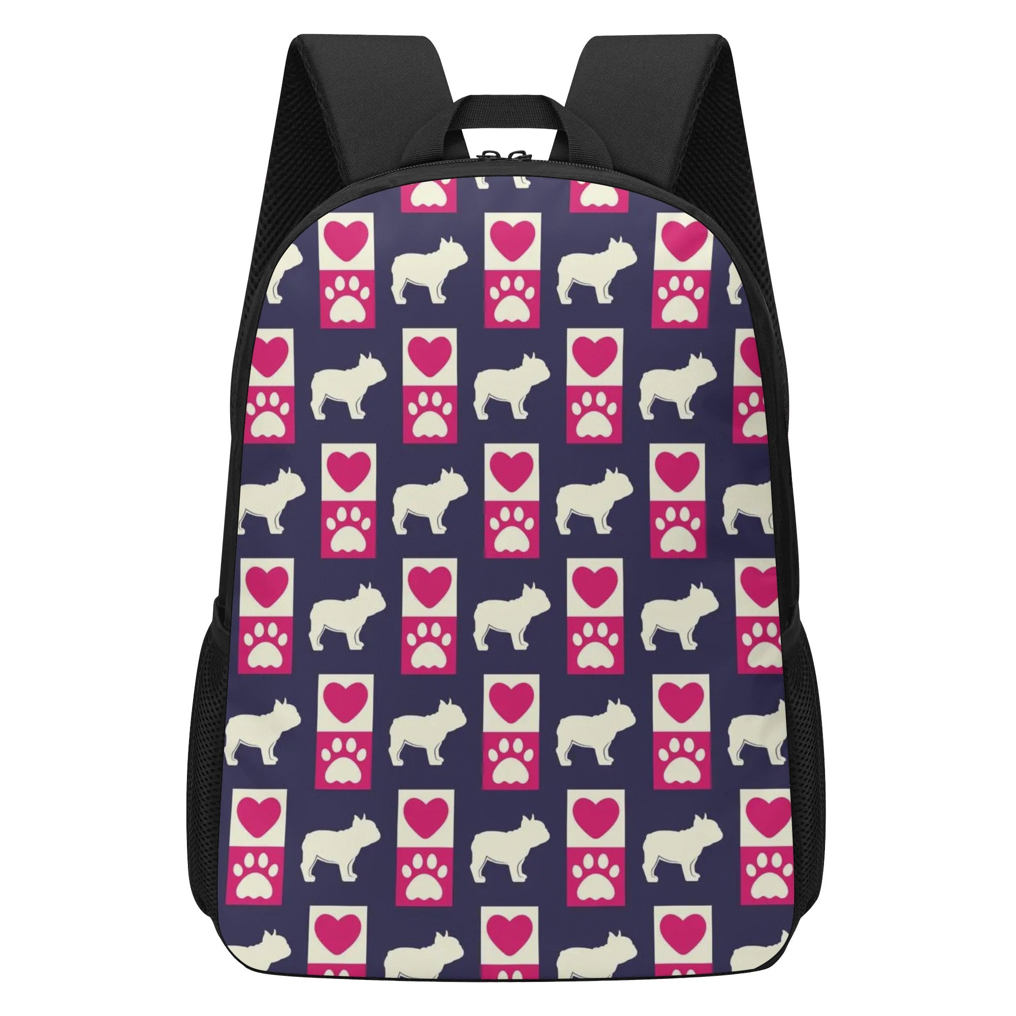 French Bulldog Diesel 17 Inch Backpack Essential Dog Supply