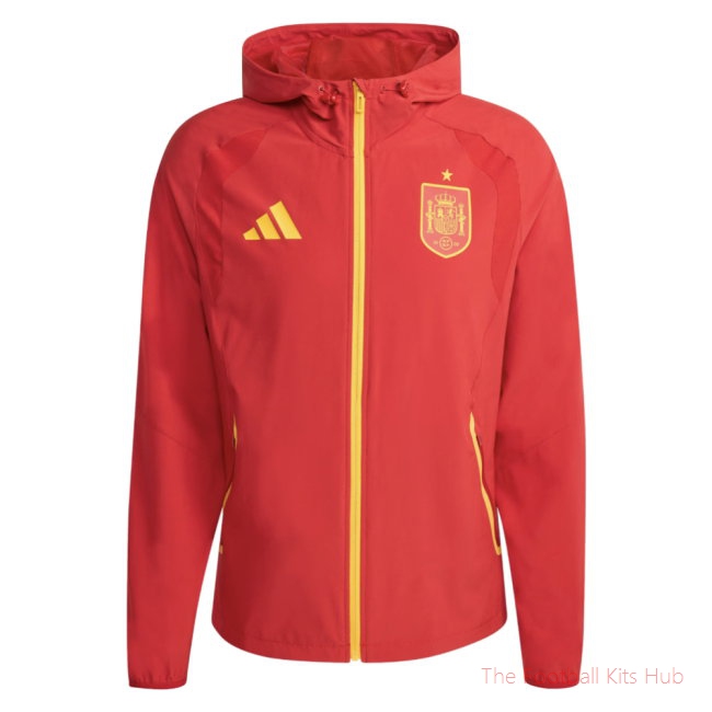 2026-2027 Spain Travel Full Zip Windbreaker (Red)