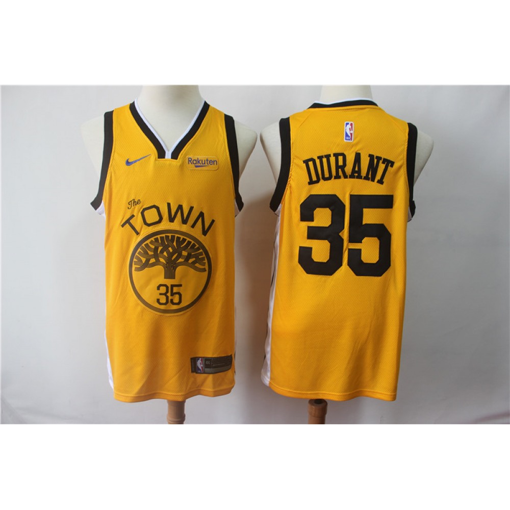 Performance Kevin Durant35 Golden State Warriors Jersey Yellow -