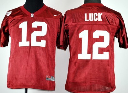 Men's None Red 2024 college football Andrew Luck #12 durabl Jersey