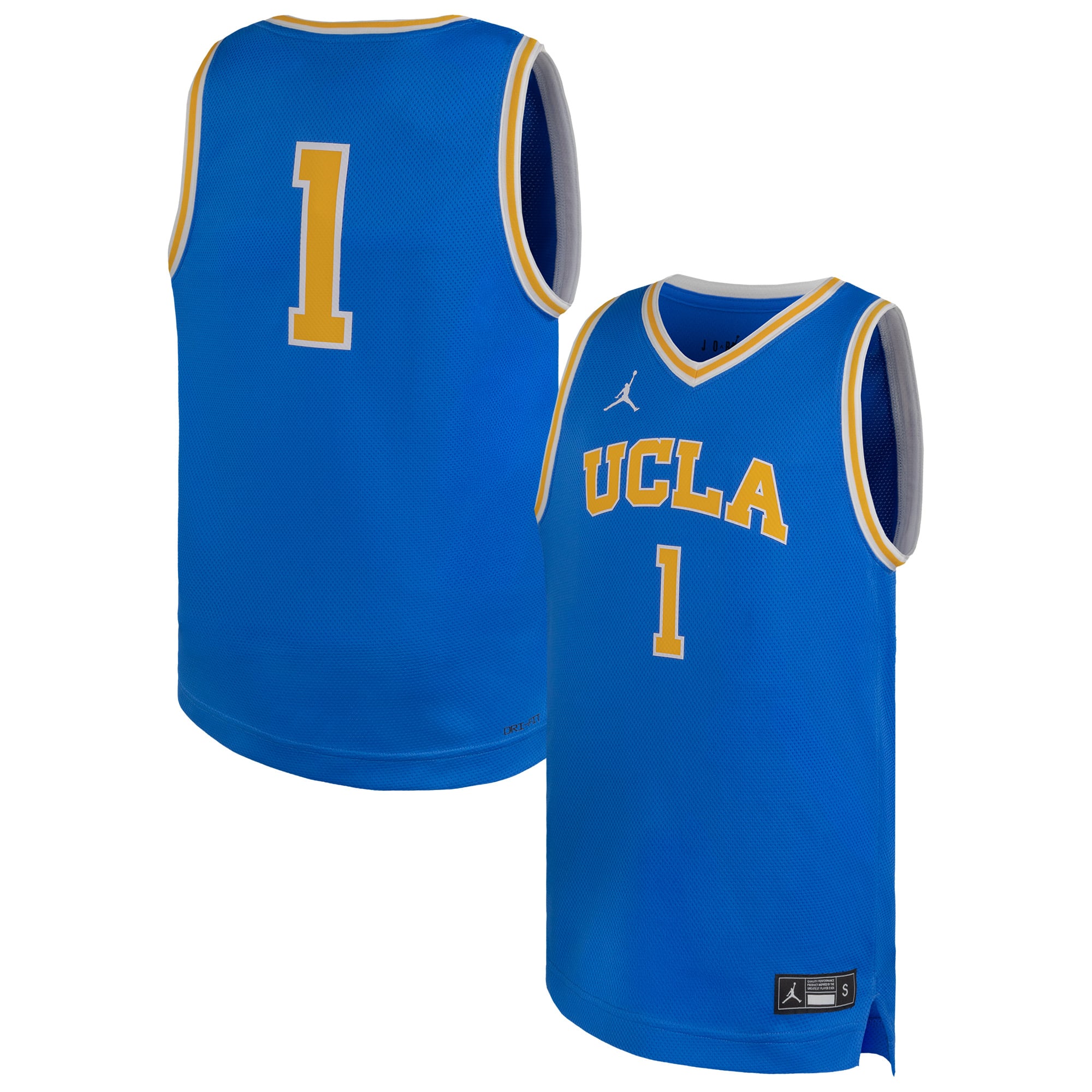 #1 UCLA Bruins Jordan Brand Youth Replica Basketball Jersey - Blue