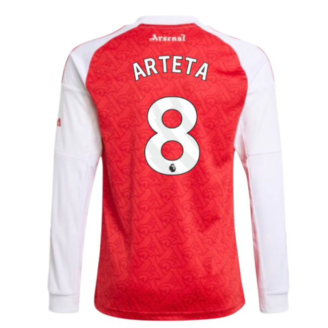 Arsenal Arsenal Long Sleeve Home Shirt Kids Arteta #8 Elite Perfor...