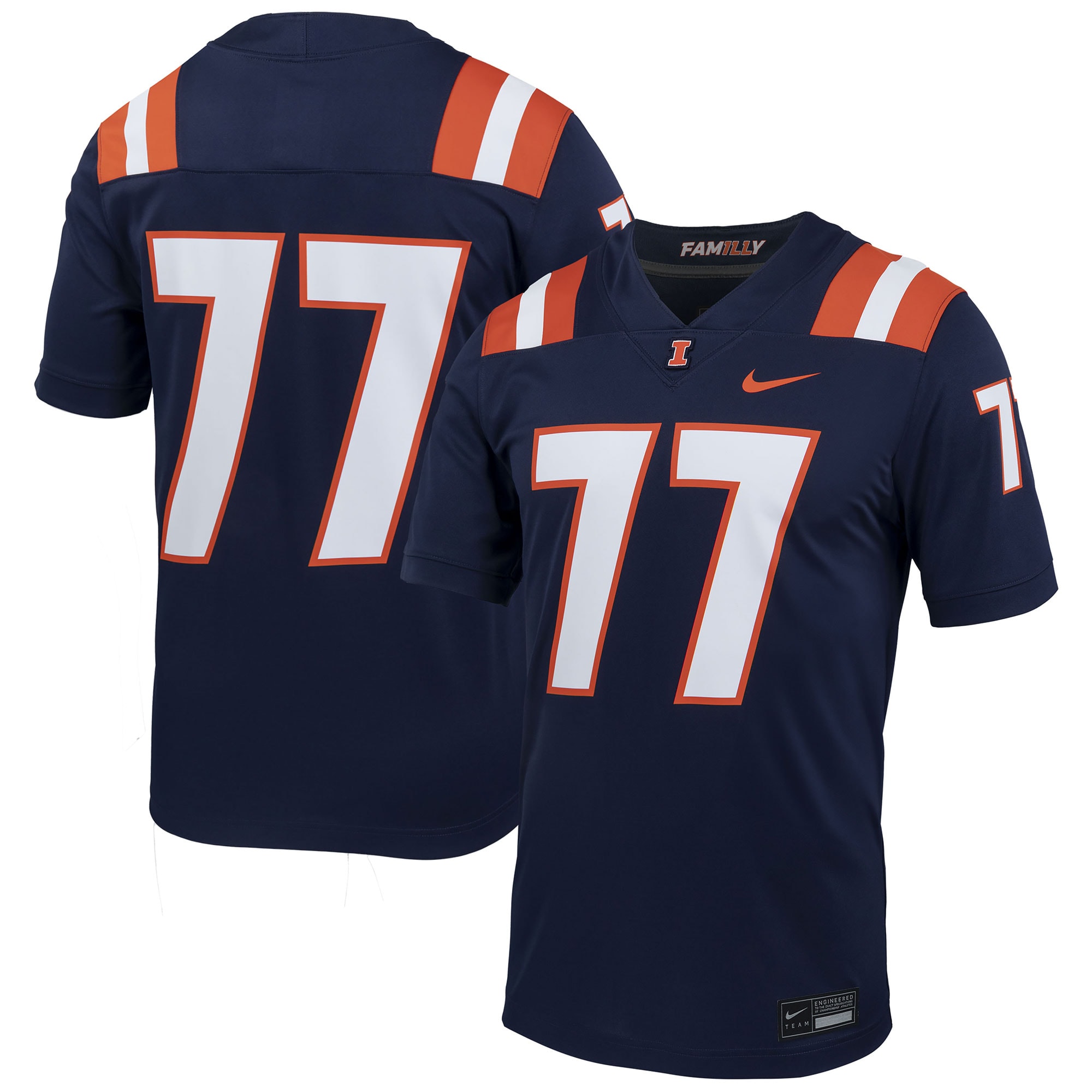 [NJP] Illinois Fighting Illini Untouchable Football Jersey - Navy
